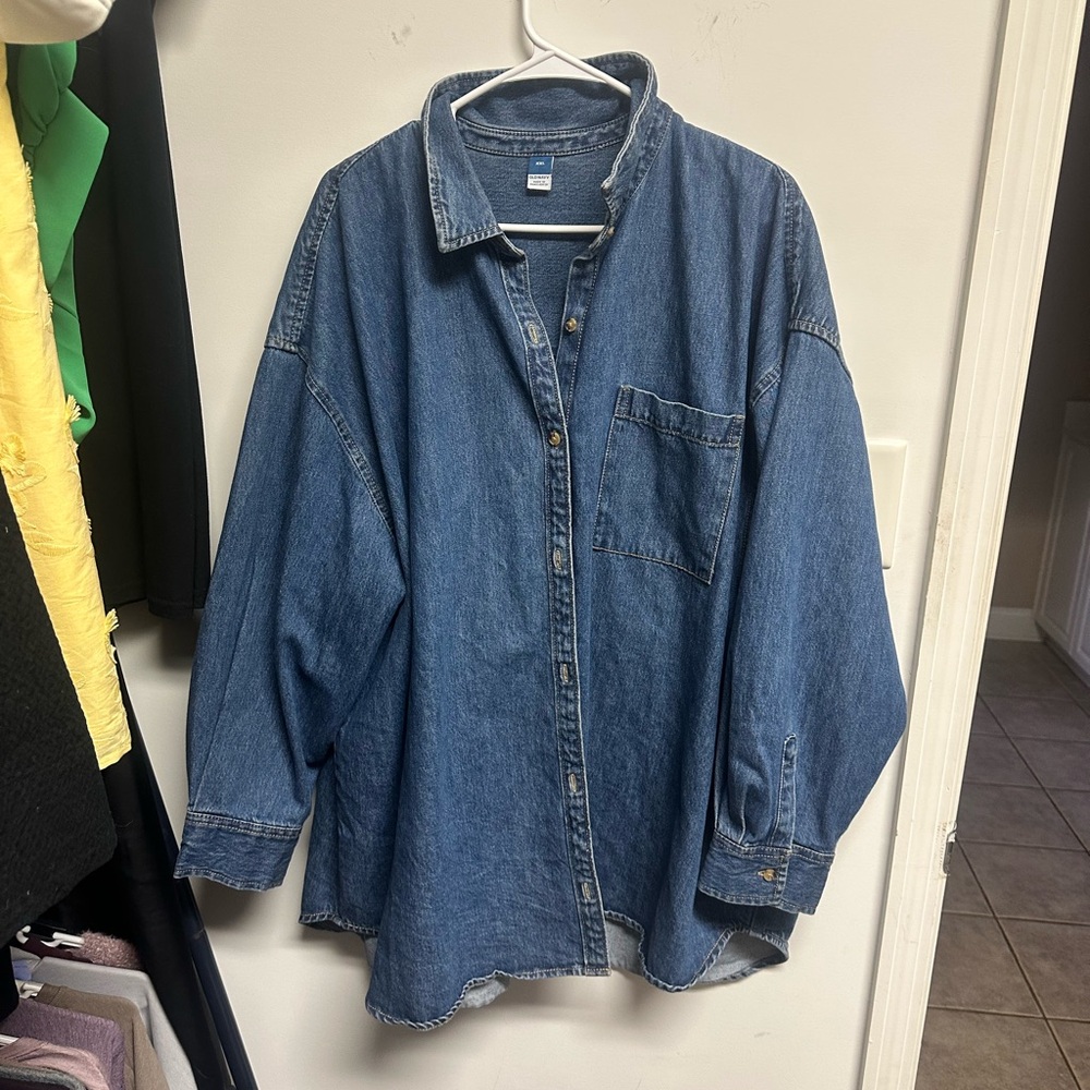 Old Navy Blue Denim Shirt